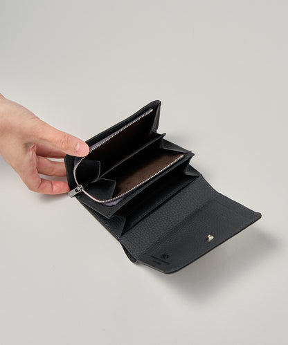 【25AW】#51b/邮差钱包S(墨黑色)/牛皮“PHILIP” 