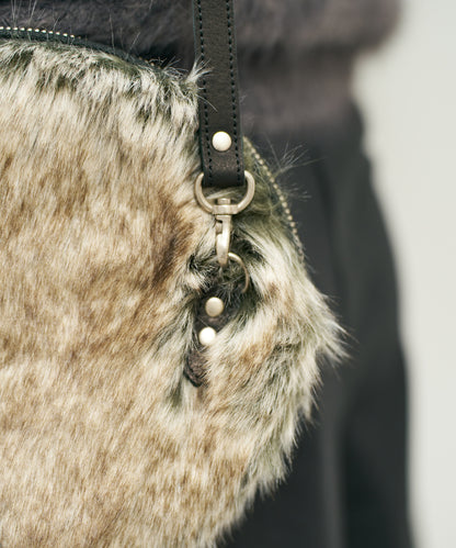 #88a / Tambourine Shoulder Bag / Pigskin "HALLIE × Craft fur"