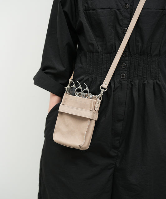 #30/ Scissors Bag・Cigs (pink beige) / pigskin "HALLIE"