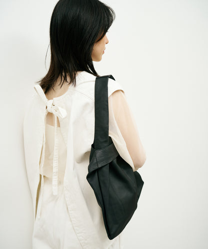 #11/ 2way Reji-bukuro S (black) / goatskin "BARE"