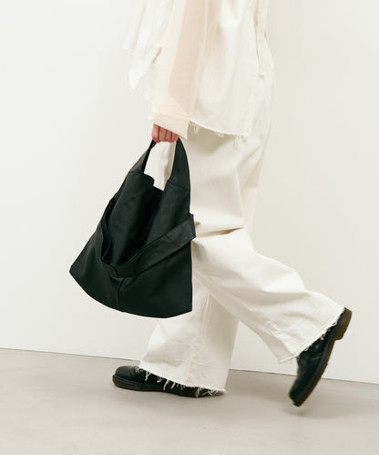 #11/ 2way Reji-bukuro S (black) / goatskin "BARE"