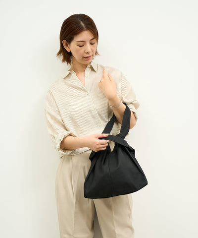 #11/ 2way Reji-bukuro S (black) / goatskin 