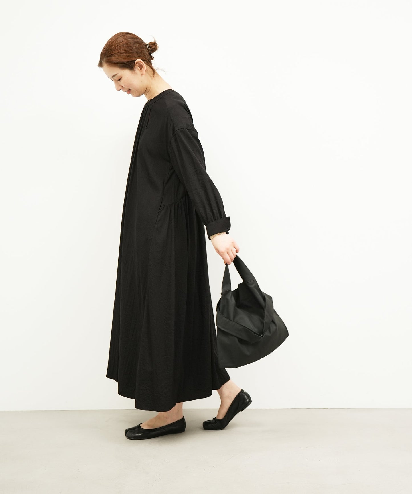 #11 / 2way Reji-bukuro S (black) / goatskin "BARE"