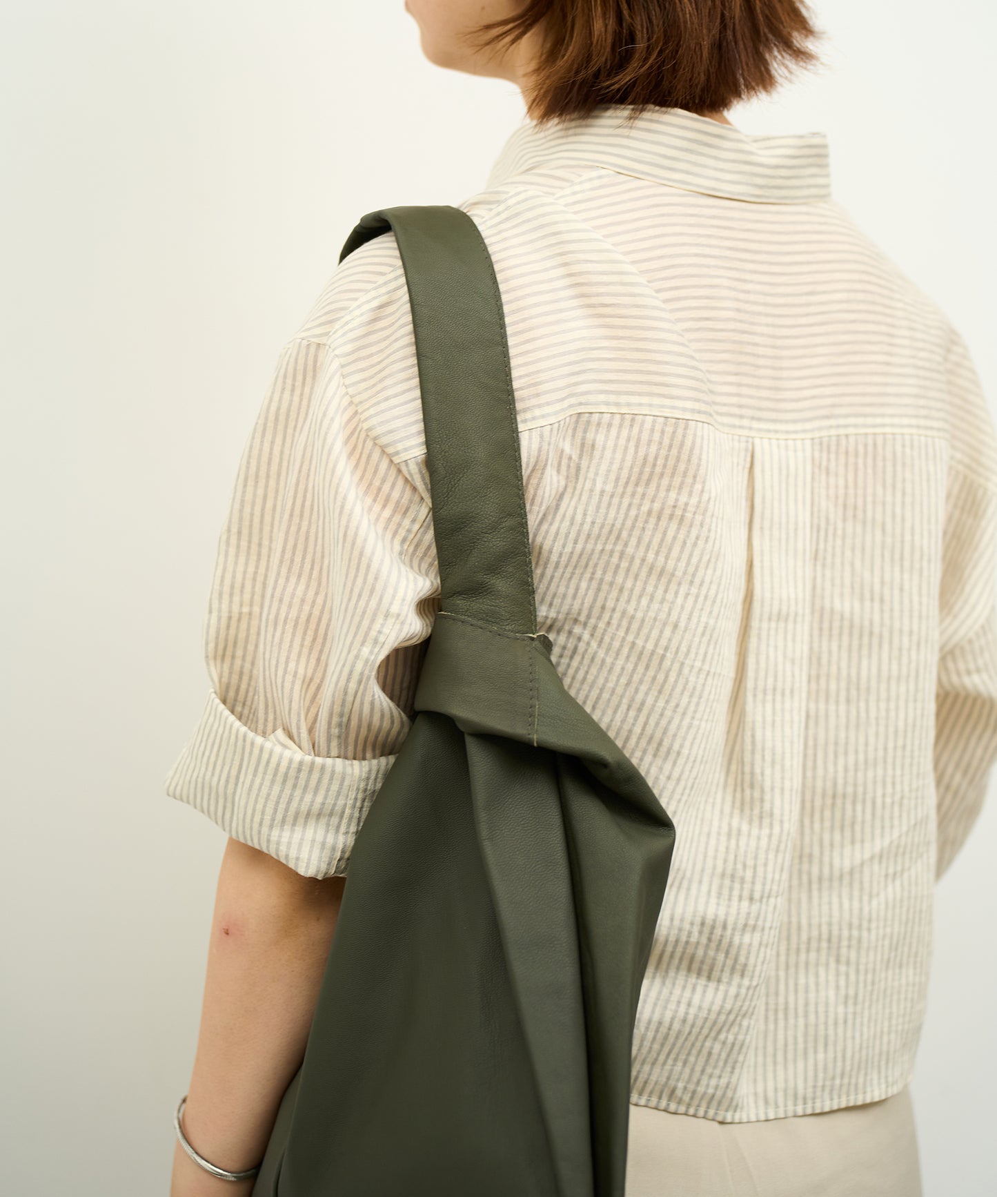 #11 / 2way Reji-bukuro M (olive) / goatskin "BARE"