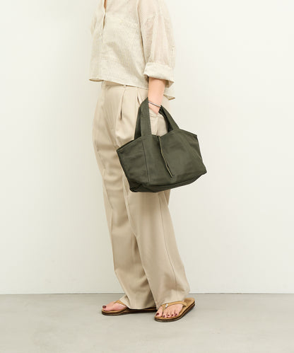 #11 / Dachs tote bag S (olive) / goatskin "BARE"