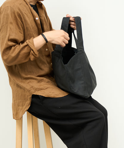 #11 / Dachs tote bag M (black) / goatskin "BARE"