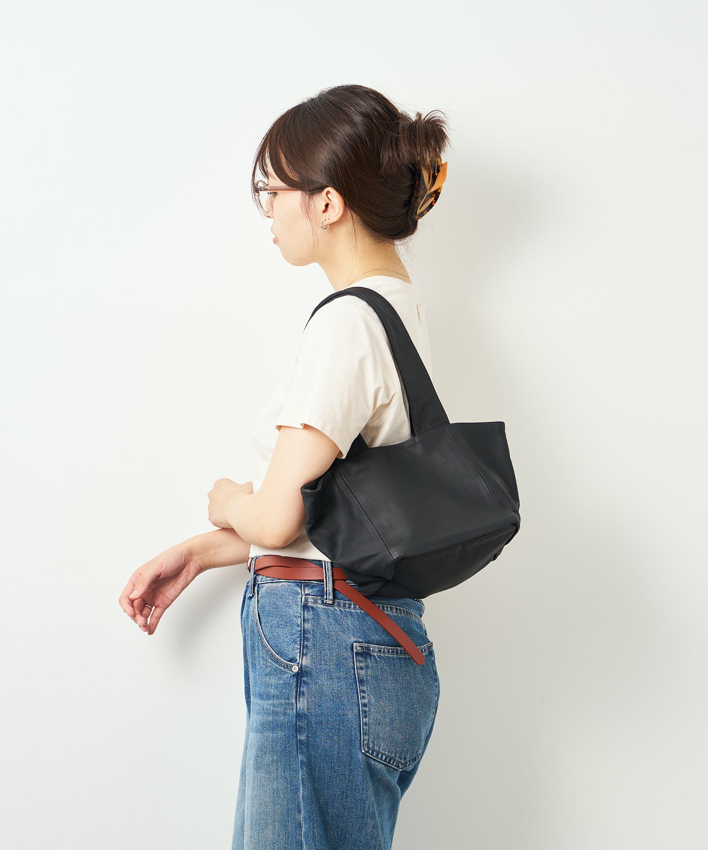 #11/ 手提包 (黑色) / 山羊皮 "BARE" 