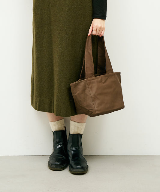 #11/ Carry Tote (dark brown) / goatskin "BARE"