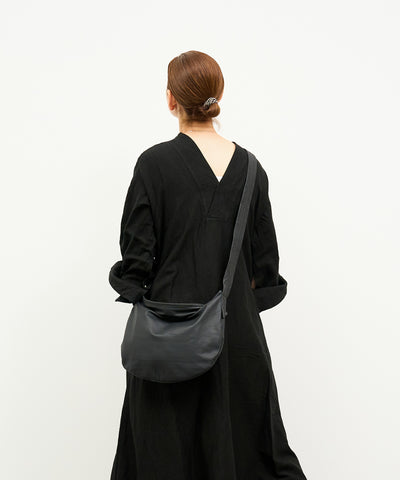 #11/ Circle shoulder bag S (black) / goatskin 