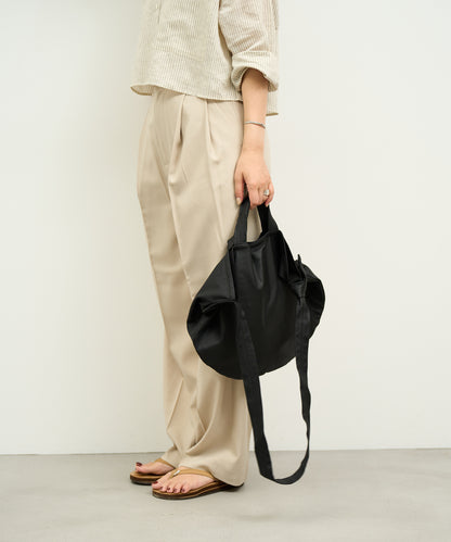 #11 / Circle shoulder bag (black) / goatskin "BARE"