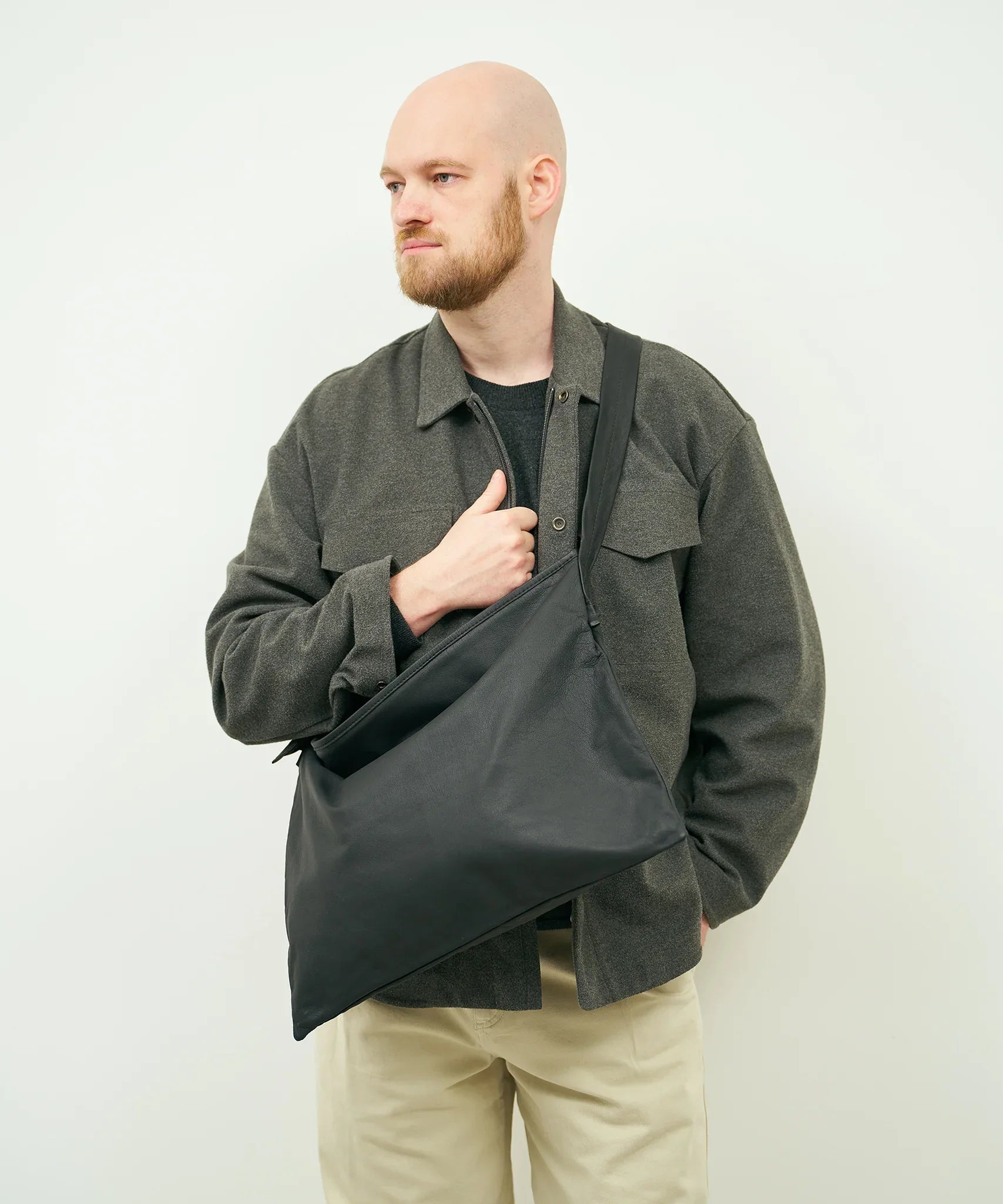 REN / Tokyo】Goat Leather Shoulder Bag | Adjustable Knot Strap