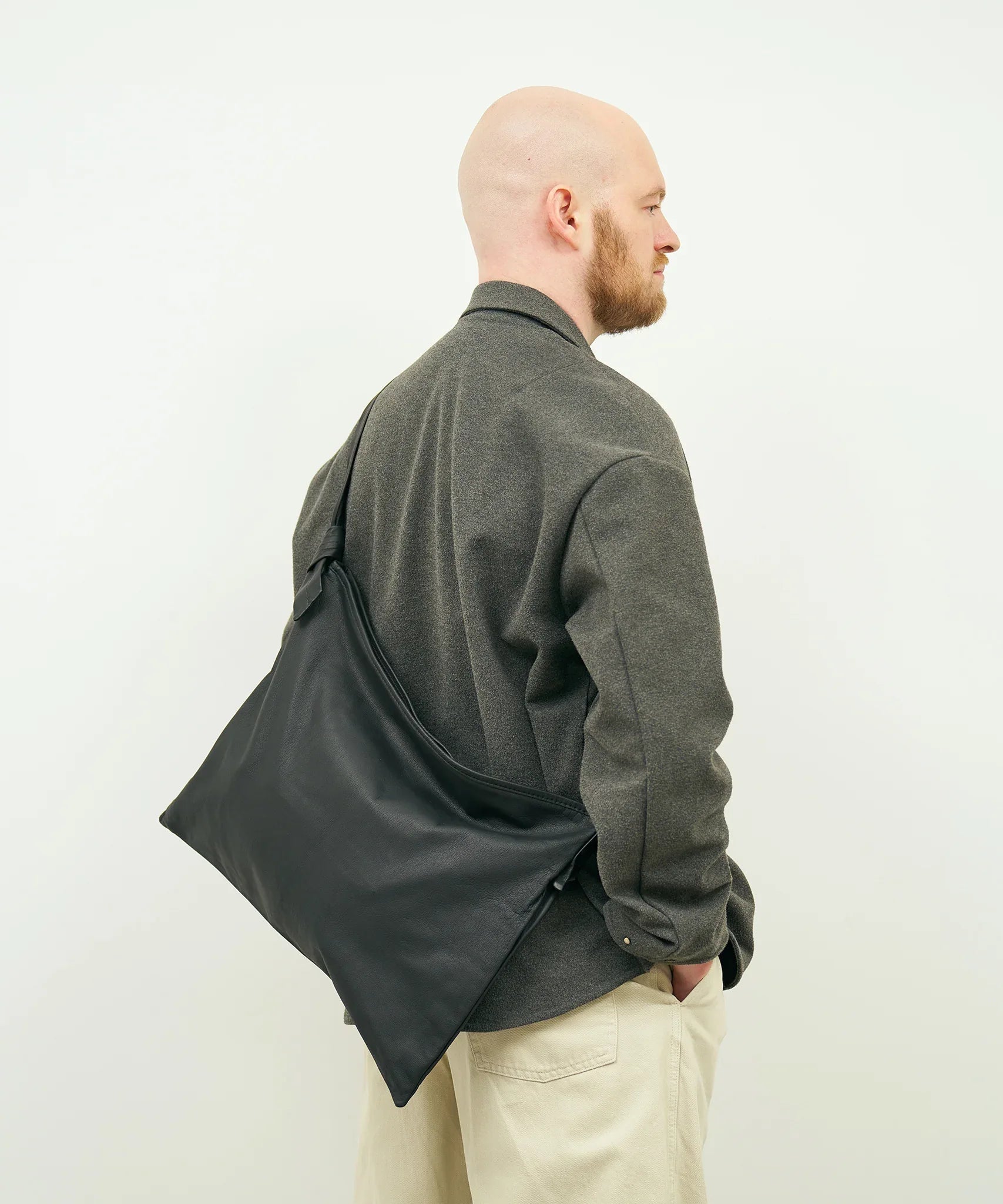 REN / Tokyo】Goat Leather Shoulder Bag | Adjustable Knot Strap