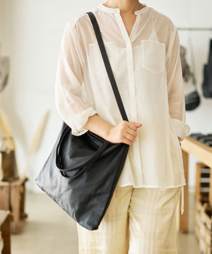 Flux Tote - Black / goatskin Bare