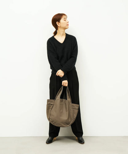 Pumpkin sack (greige) / goatskin "BARE" - REN WEB SHOP