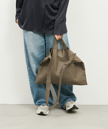 2way Square shoulder - Greige  / goatskin Bare