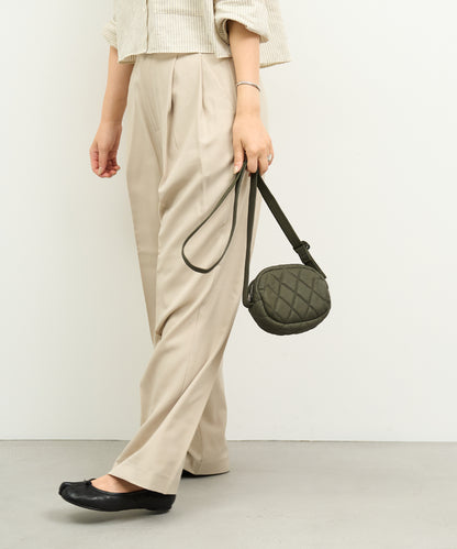 #11 / Grid Mini shoulder bag (olive) / goatskin "BARE"