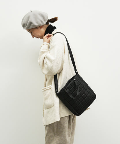 sold out / #11 / Grid 2way tote (black) / goatskin "BARE"