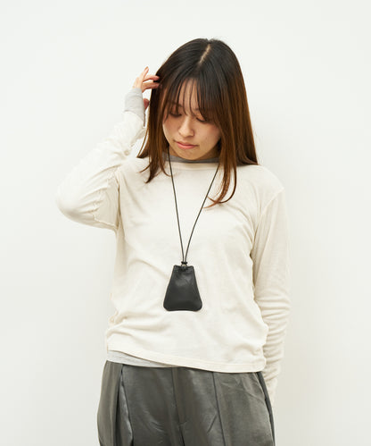 Amulet Pouch (black) / goatskin "STILL"