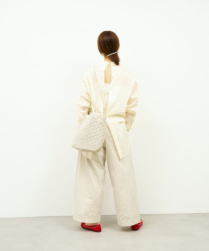 #16/ Box shoulder bag (oatmeal) / goatskin "GOAT MESH "