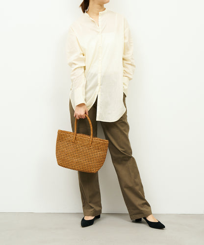 #16/ Basket tote bag S (camel) / goatskin "GOAT MESH "