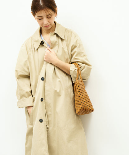 #16/ Basket tote bag S (camel) / goatskin "GOAT MESH "