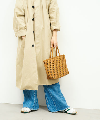 #16/ Basket tote bag S (camel) / goatskin "GOAT MESH "