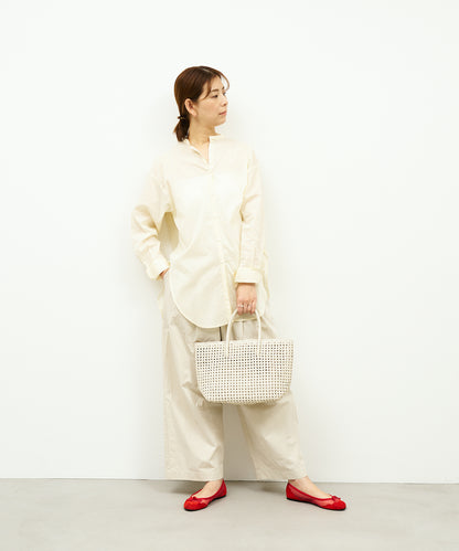 #16/ Basket tote bag S (oatmeal) / goatskin "GOAT MESH "
