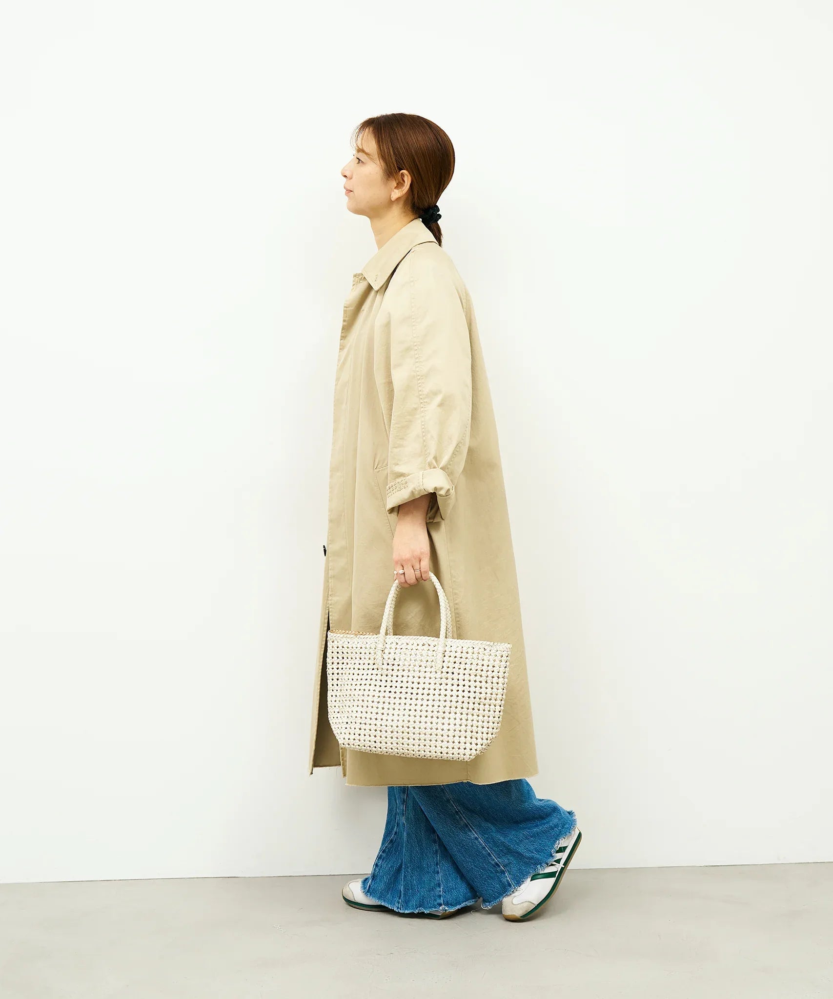 Aging Beautifully – Goat Leather Mesh Bag, Handwoven for Everyday