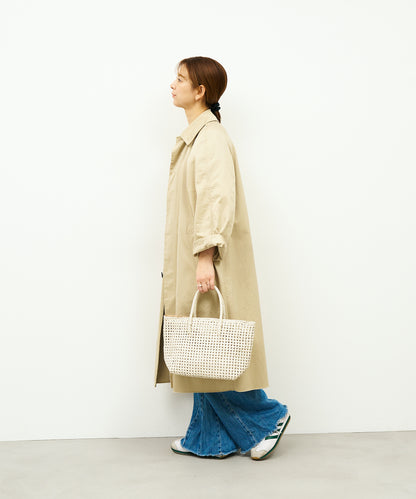 #16/ Basket tote bag S (oatmeal) / goatskin "GOAT MESH "