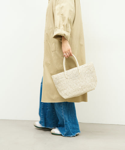#16/ Basket tote bag S (oatmeal) / goatskin "GOAT MESH "