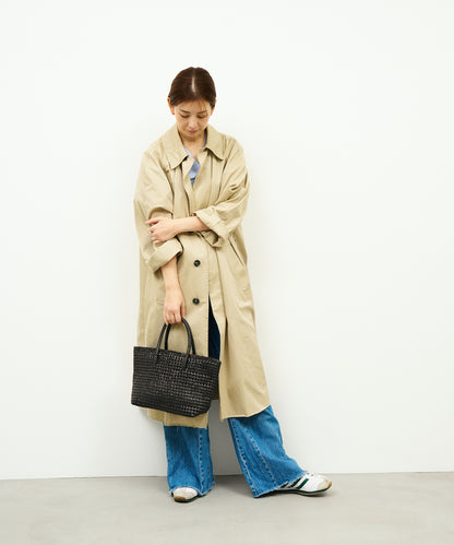 #16/ Basket tote bag S (black) / goatskin "GOAT MESH "