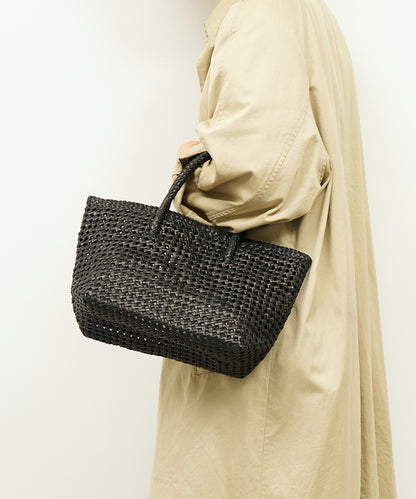 #16/ Basket tote bag S (black) / goatskin "GOAT MESH "