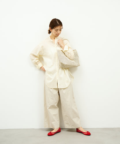 #16/ Basket tote bag M (oatmeal) / goatskin "GOAT MESH "