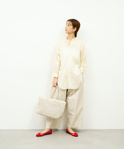 #16/ Basket tote bag M (oatmeal) / goatskin "GOAT MESH "