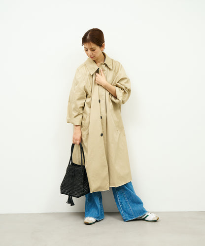 #16/ Tassel tote bag (black) / goatskin "GOAT MESH "