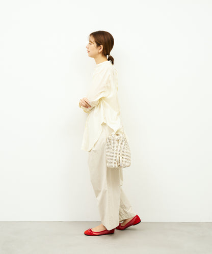 #16/ Tassel bottle shoulder (oatmeal) / goatskin "GOAT MESH "