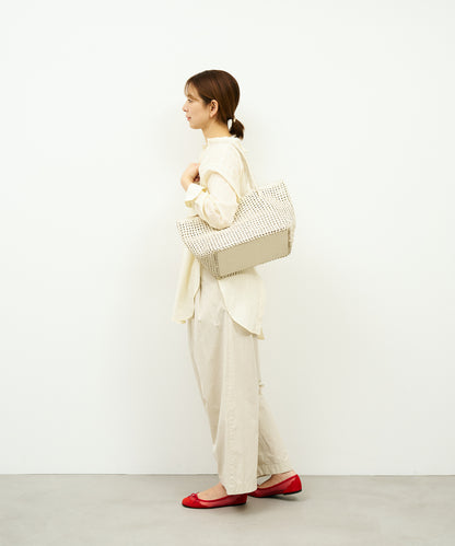 #16/ Book carry (oatmeal) / goatskin "GOAT MESH"