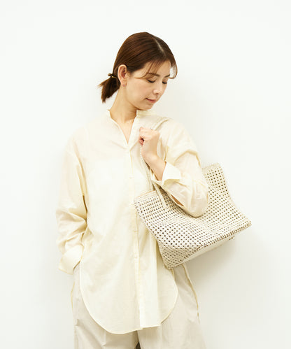 #16/ Book carry (oatmeal) / goatskin "GOAT MESH"