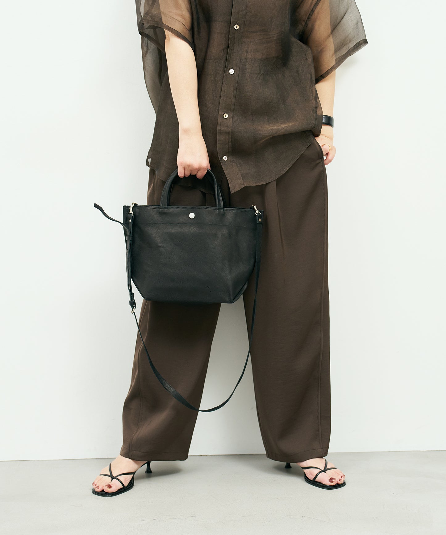 Lunch bag S_carry light - Black / pigskin Hallie