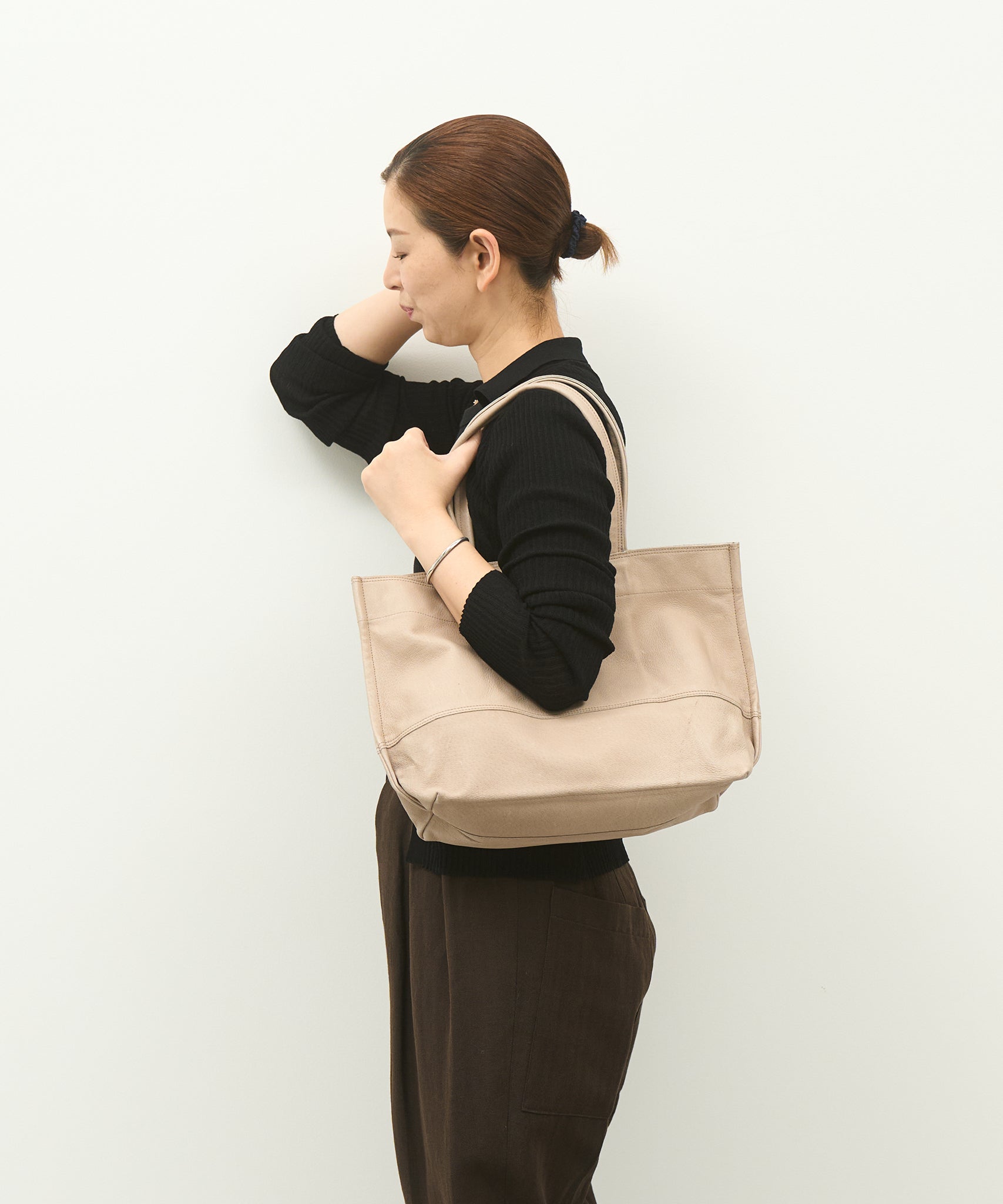 REN / Tokyo】Japanese Leather Tote Bag | Pigskin Tote for Work