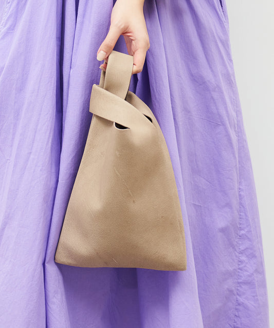 #30/ Mini reji-bukuro (pink beige) / pigskin "HALLIE"