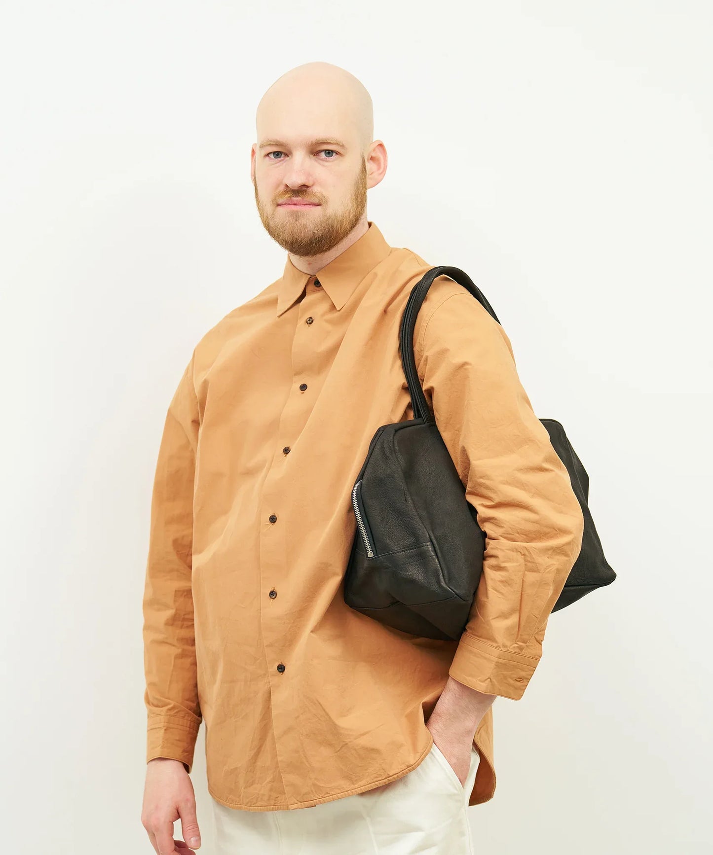 Square duffel bag M - Black / pigskin Hallie