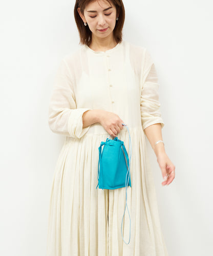 #30《SALE 30%》Medicine pochette (turquoise) / Pigskin "HALLIE"