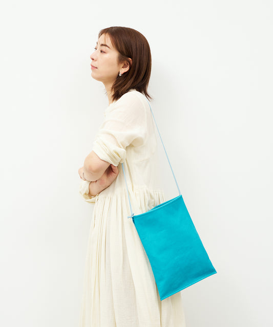 #30《SALE 30%》Flat Shoulder Bag (peony purple) / Pigskin "HALLIE"