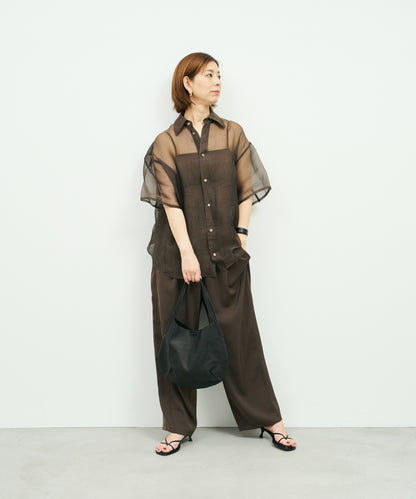 Circle tote bag - Black / pigskin Hallie