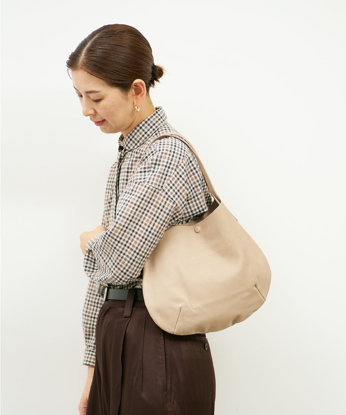 Circle tote - Pink beige / pigskin Hallie