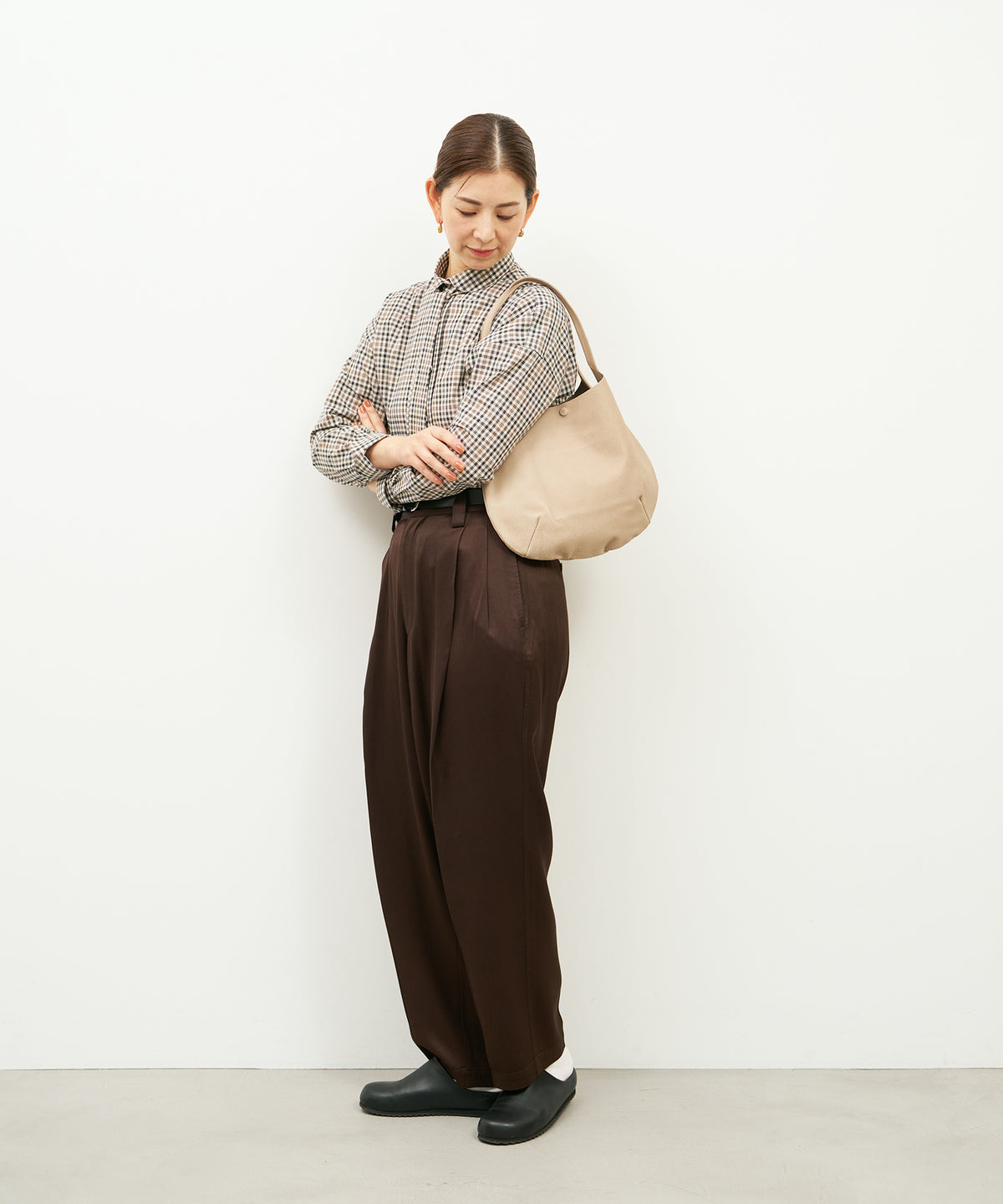 Circle tote - Pink beige / pigskin Hallie