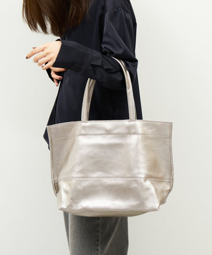 #36/宽版托特包M（银色）/猪皮“LUSTRA” 