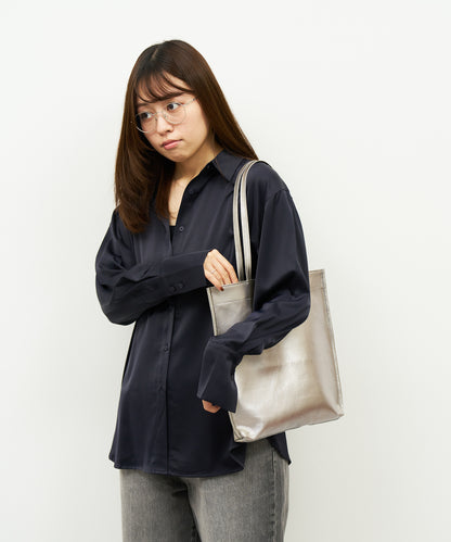 #36/ Document tote (silver) / pigskin "LUSTRA"