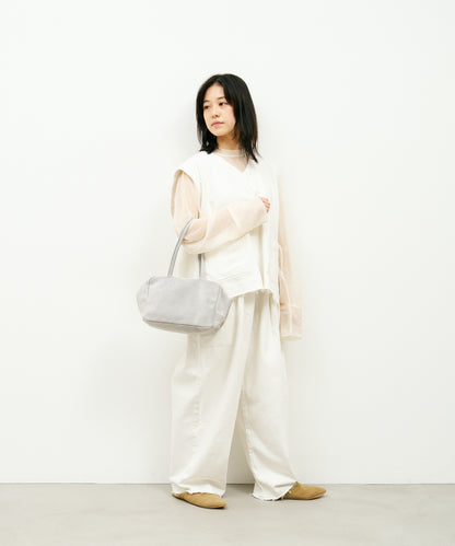 #39/ Square duffle XS (sand gray) / pigskin "Lining Suede"